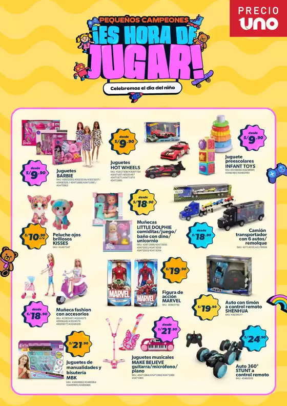 Catálogo Hiperbodega Precio Uno en Caraz | Hora de Jugar! | 2025-08-04T00:00:00.000Z - 2025-08-17T00:00:00.000Z