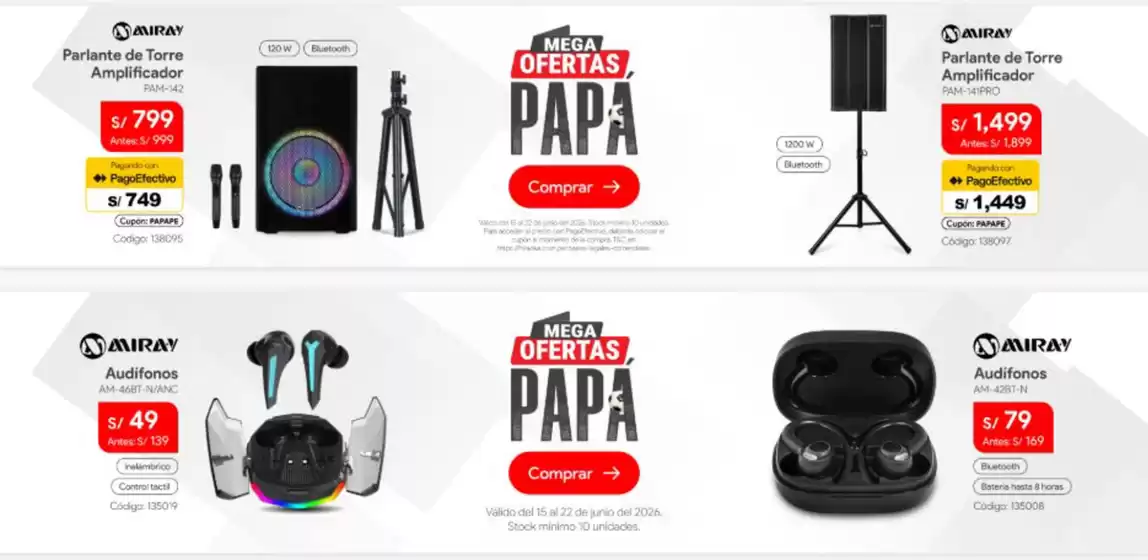Catálogo Hiraoka | Mega Ofertas Papa | 2026-06-19T00:00:00.000Z - 2026-06-22T00:00:00.000Z