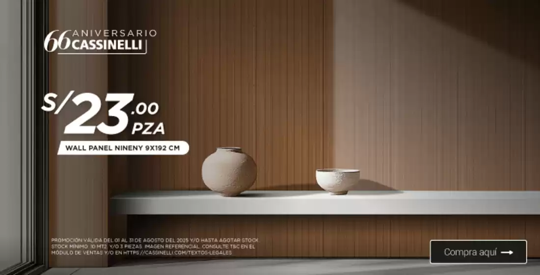 Catálogo Cassinelli en Lima | Wall panel Nineny  | 2025-08-01T00:00:00.000Z - 2025-08-31T00:00:00.000Z