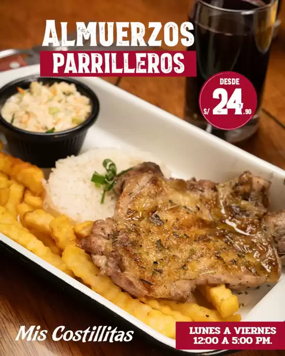 Catálogo Mis Costillitas | Almuerzos Parrileros  | 2025-08-05T00:00:00.000Z - 2025-08-08T00:00:00.000Z