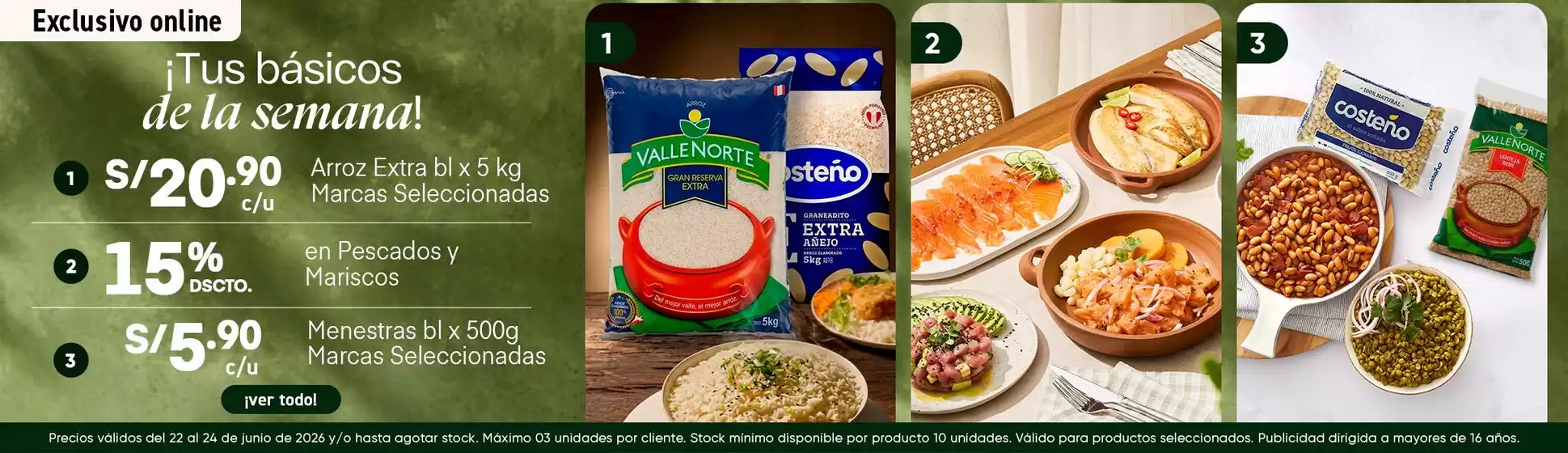 Catálogo Vivanda | Tus basicos de la semana! | 2026-06-22T00:00:00.000Z - 2026-06-24T00:00:00.000Z