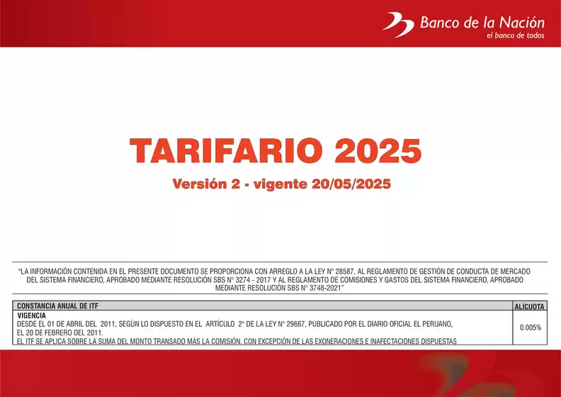 Tarifario -BN 