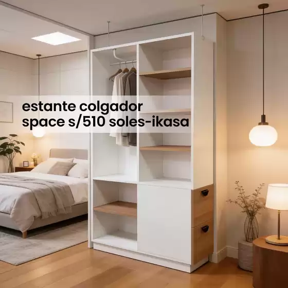 Catálogo Ikasa en Piura | Estante colgador space S/150 | 2026-06-22T00:00:00.000Z - 2026-06-30T00:00:00.000Z