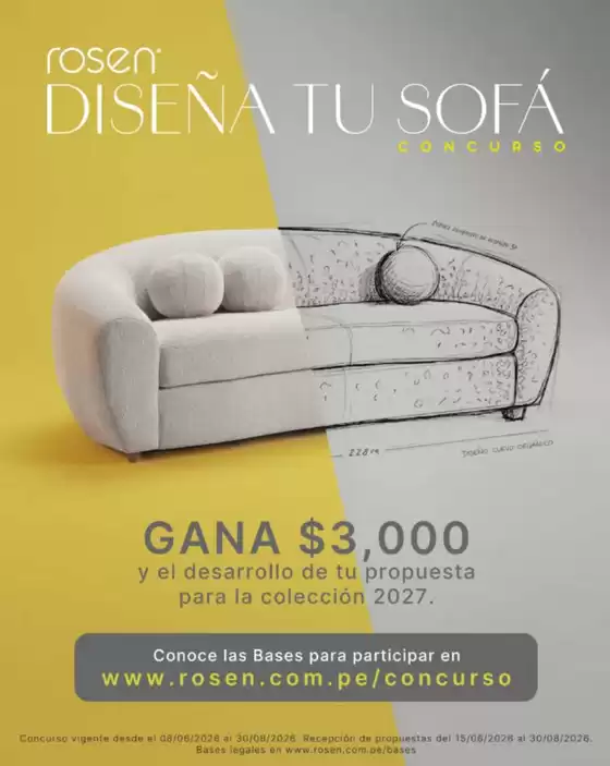 Catálogo Rosen en Piura | Disena tu sofa | 2026-06-22T00:00:00.000Z - 2026-08-30T00:00:00.000Z