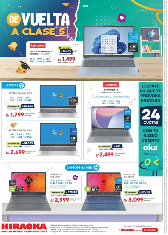 Catálogo Hiraoka en Lurín | Hiraoka De vuelta a clases | 2025-08-09T00:00:00.000Z - 2025-08-15T00:00:00.000Z