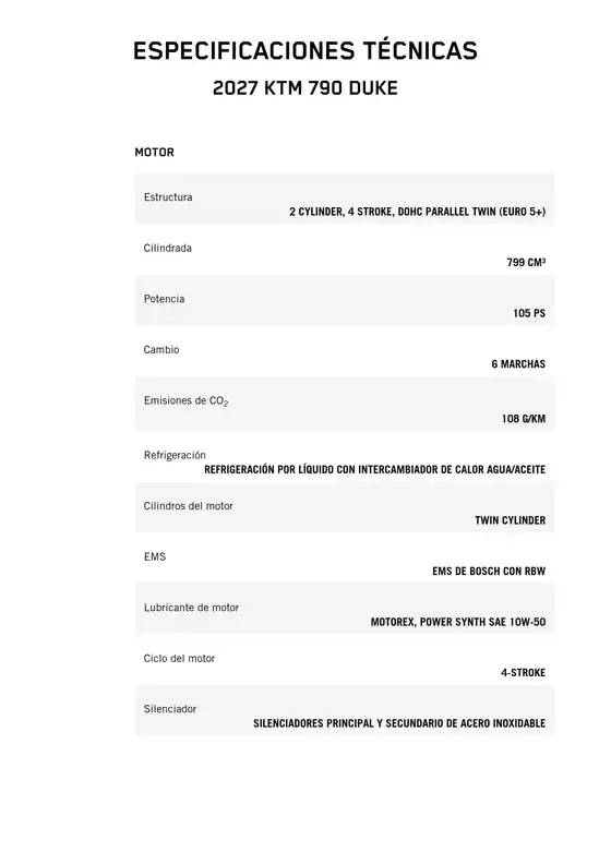Catálogo KTM | 2027 ktm 790 duke | 2026-06-23T00:00:00.000Z - 2026-07-07T00:00:00.000Z