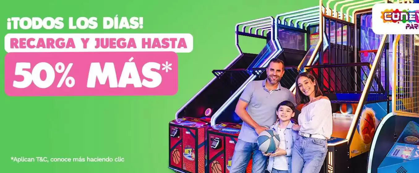 Recarga y juega hasta 50%mas 