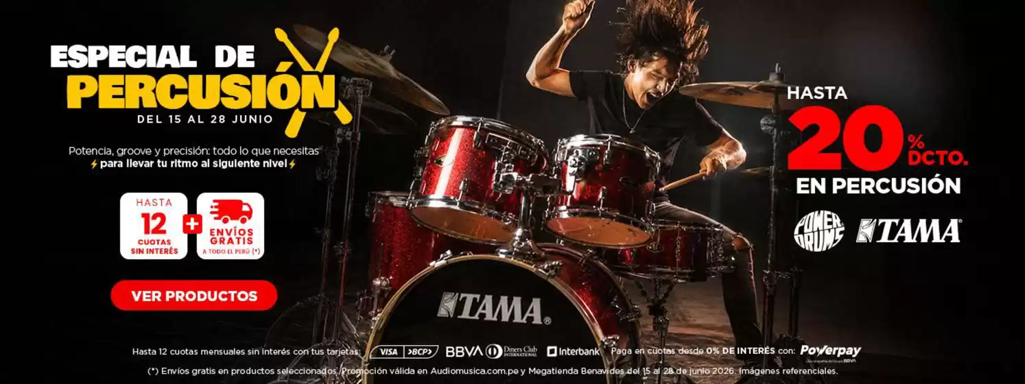 Catálogo Audiomusica | Especial de percusion | 2026-06-23T00:00:00.000Z - 2026-06-28T00:00:00.000Z