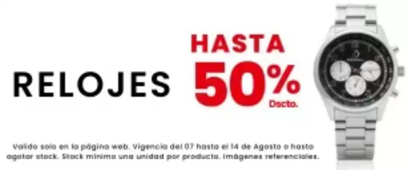 Relojes hasta 50%dcto