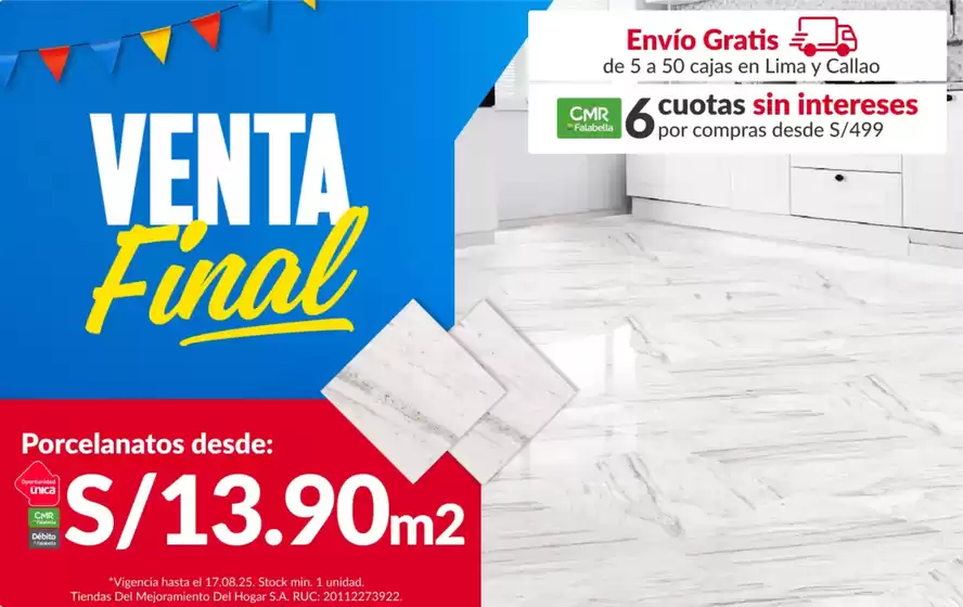 Catálogo Sodimac | Porcelanatos  | 2025-08-12T00:00:00.000Z - 2025-08-17T00:00:00.000Z
