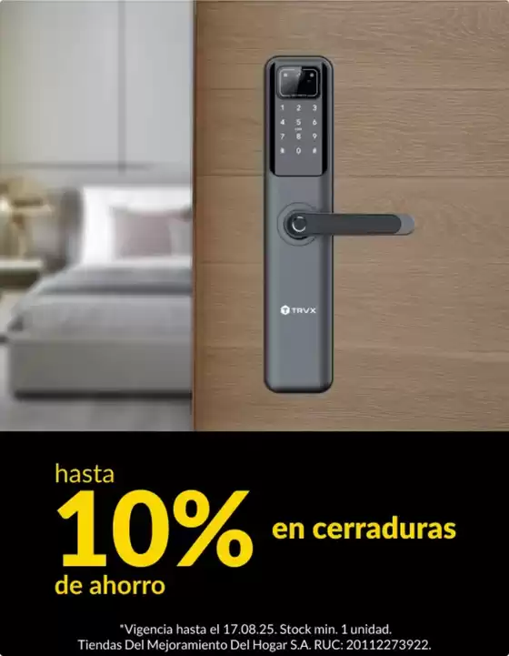 Catálogo Sodimac | Hasta 10% en cerraduras  | 2025-08-12T00:00:00.000Z - 2025-08-17T00:00:00.000Z