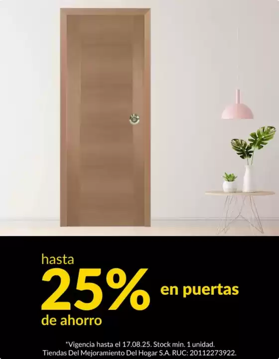 Catálogo Sodimac | Hasta 25% en puertas  | 2025-08-12T00:00:00.000Z - 2025-08-17T00:00:00.000Z