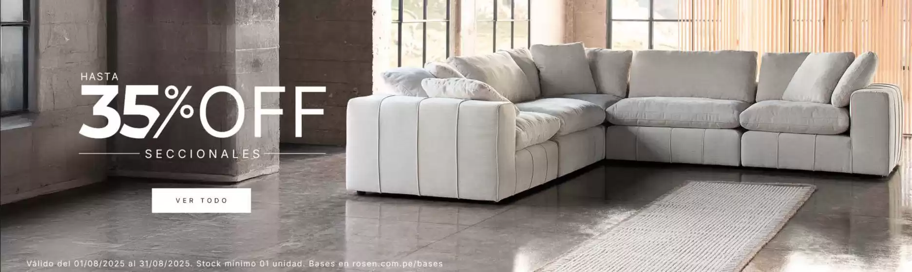Hasta 35%off seccionales 