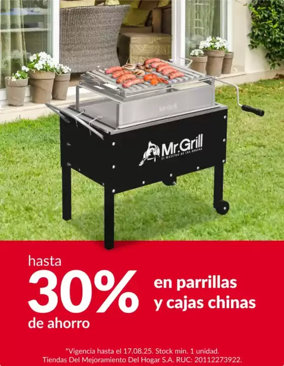 Hasta 30% en parrillas y cajas chinas 
