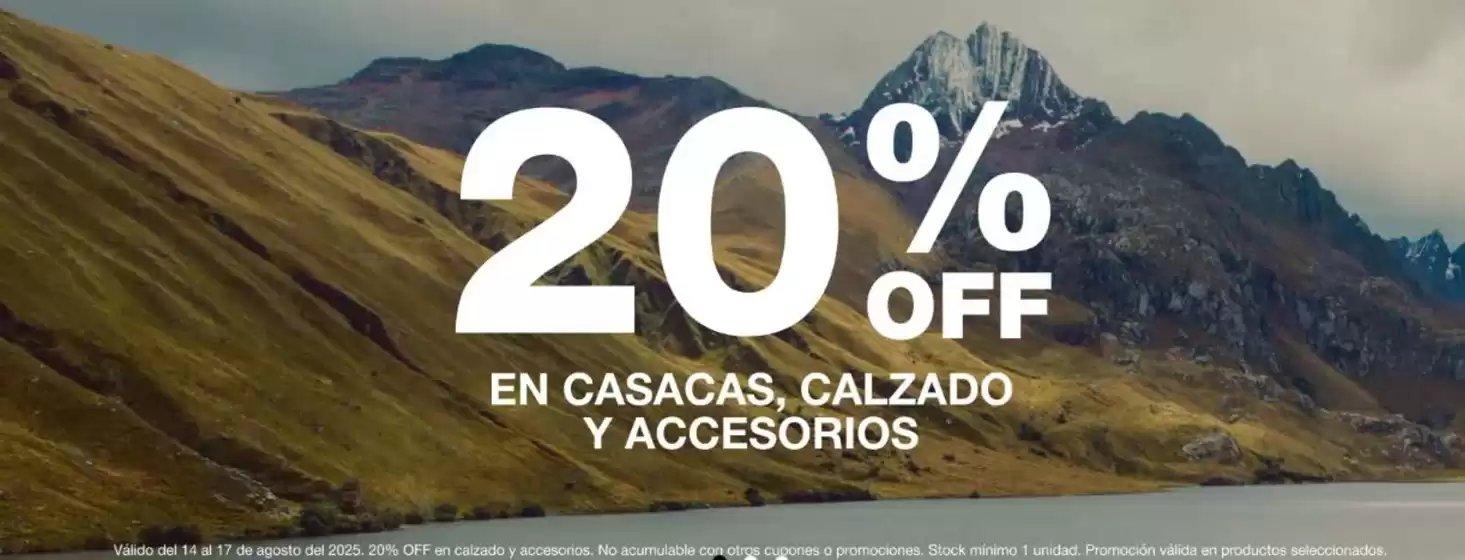 Catálogo The North Face en Lurín | 20%off en casacas calzado y accesorios  | 2025-08-15T00:00:00.000Z - 2025-08-17T00:00:00.000Z