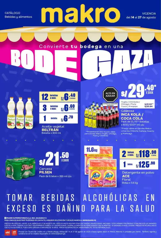 Catálogo Makro | Bodegaza | 2025-08-14T00:00:00.000Z - 2025-08-27T00:00:00.000Z