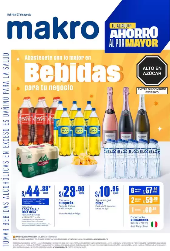 Catálogo Makro | Especial Bebidas  | 2025-08-14T00:00:00.000Z - 2025-08-27T00:00:00.000Z
