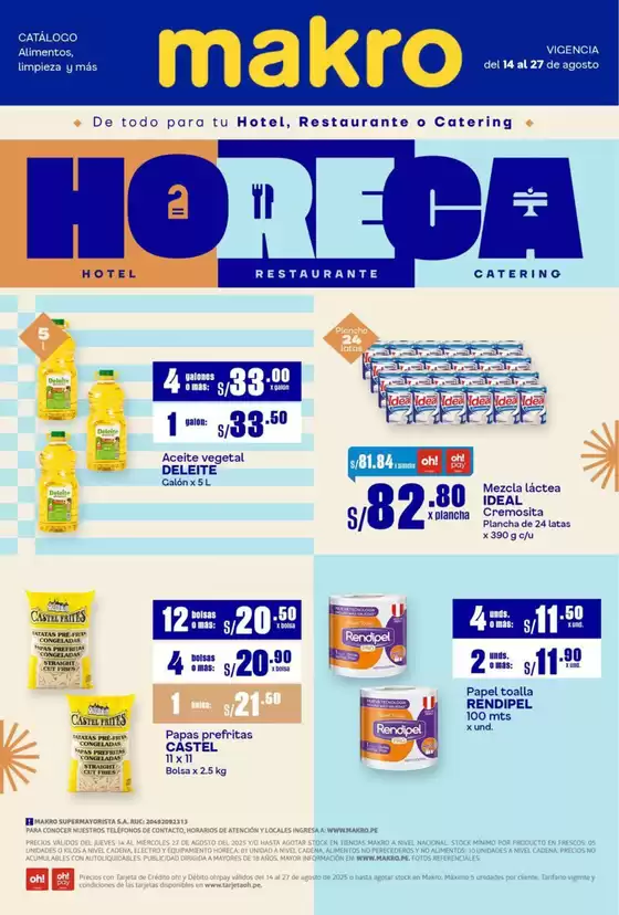 Catálogo Makro | Catálogo Horeca  | 2025-08-14T00:00:00.000Z - 2025-08-27T00:00:00.000Z
