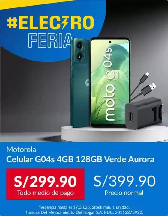 Catálogo Sodimac | Motorola  | 2025-08-15T00:00:00.000Z - 2025-08-17T00:00:00.000Z
