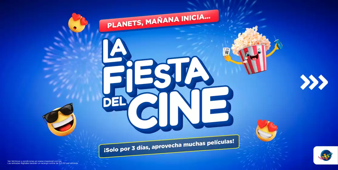 Catálogo CinePlanet | La fiesta del cine  | 2025-08-18T00:00:00.000Z - 2025-08-20T00:00:00.000Z