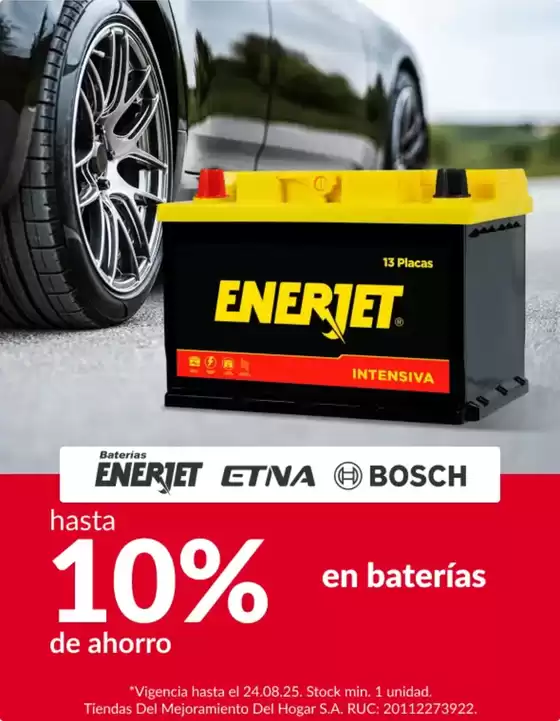 Catálogo Sodimac | Hasta 10% en baterias  | 2025-08-19T00:00:00.000Z - 2025-08-24T00:00:00.000Z