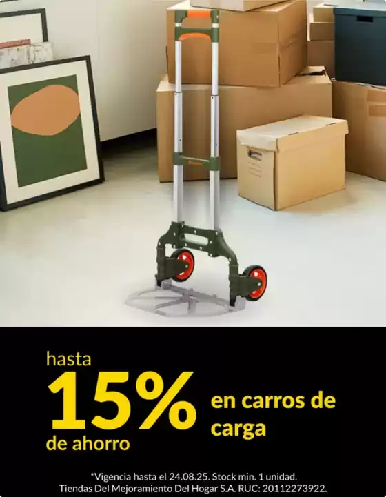 Catálogo Sodimac | Hasta 15% en carros de carga | 2025-08-19T00:00:00.000Z - 2025-08-24T00:00:00.000Z