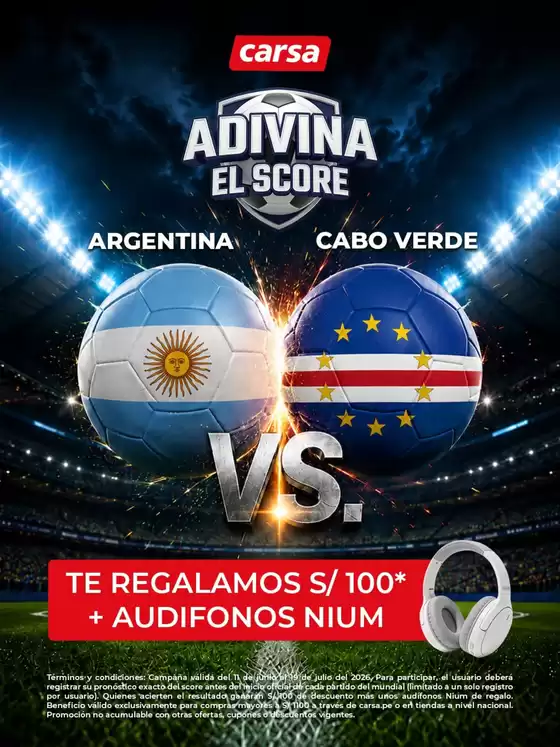 Catálogo Carsa | Adivina el score | 2026-07-06T00:00:00.000Z - 2026-07-19T00:00:00.000Z