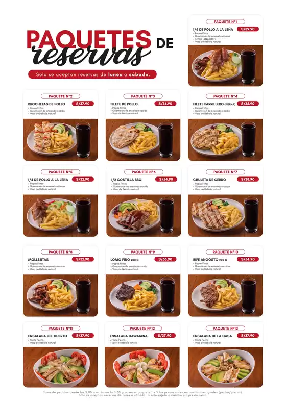Catálogo Villa Chicken & Grill | Paquetes de reservas | 2026-07-07T00:00:00.000Z - 2027-01-31T00:00:00.000Z