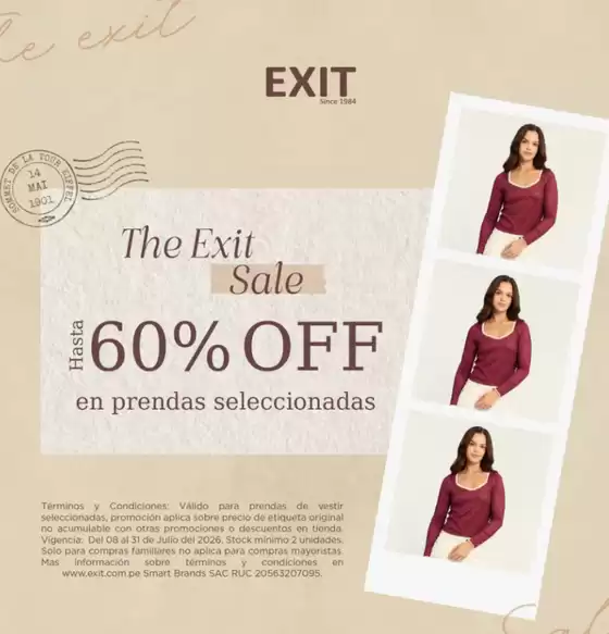 Catálogo Exit | The exit sale | 2026-07-09T00:00:00.000Z - 2026-07-31T00:00:00.000Z