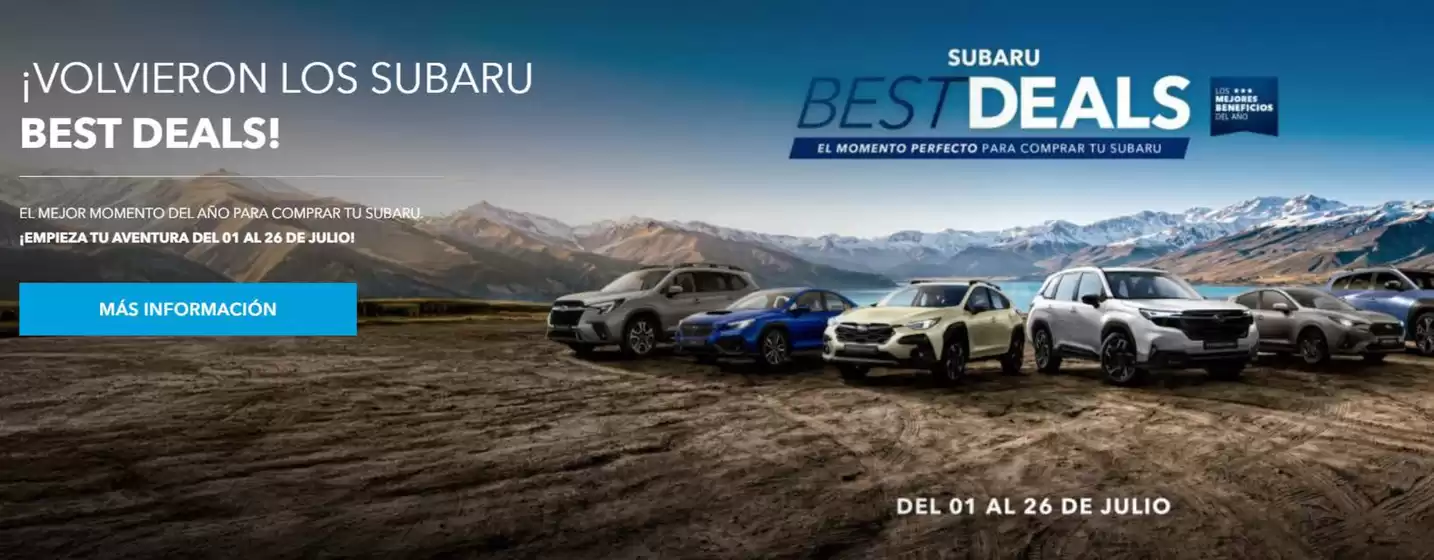 Catálogo Subaru | Best deals | 2026-07-09T00:00:00.000Z - 2026-07-26T00:00:00.000Z
