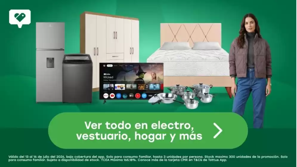 Catálogo Tottus | Excelente oferta para todos los clientes | 2026-07-13T00:00:00.000Z - 2026-07-16T00:00:00.000Z