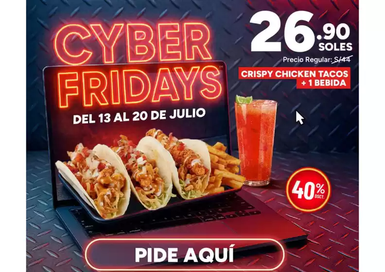 Catálogo TGI Friday's | Cyber | 2026-07-14T00:00:00.000Z - 2026-07-20T00:00:00.000Z