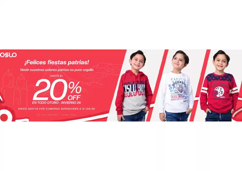 Catálogo Oslo | Felices fiestas patrias! | 2026-07-14T00:00:00.000Z - 2026-07-31T00:00:00.000Z