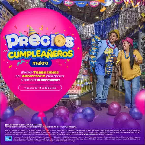 Catálogo Makro | Catálogo Aniversario vig #15 | 2026-07-14T00:00:00.000Z - 2026-07-29T00:00:00.000Z