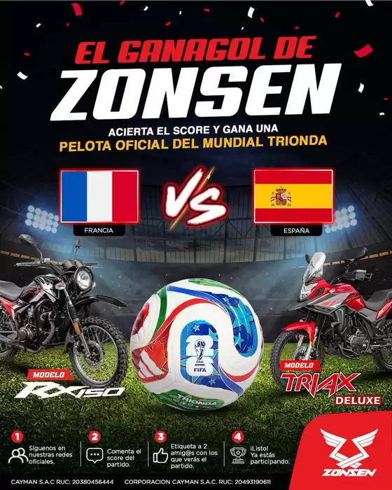 Catálogo Zongshen | Ofertas para cazadores de gangas | 2026-07-15T00:00:00.000Z - 2026-07-29T00:00:00.000Z