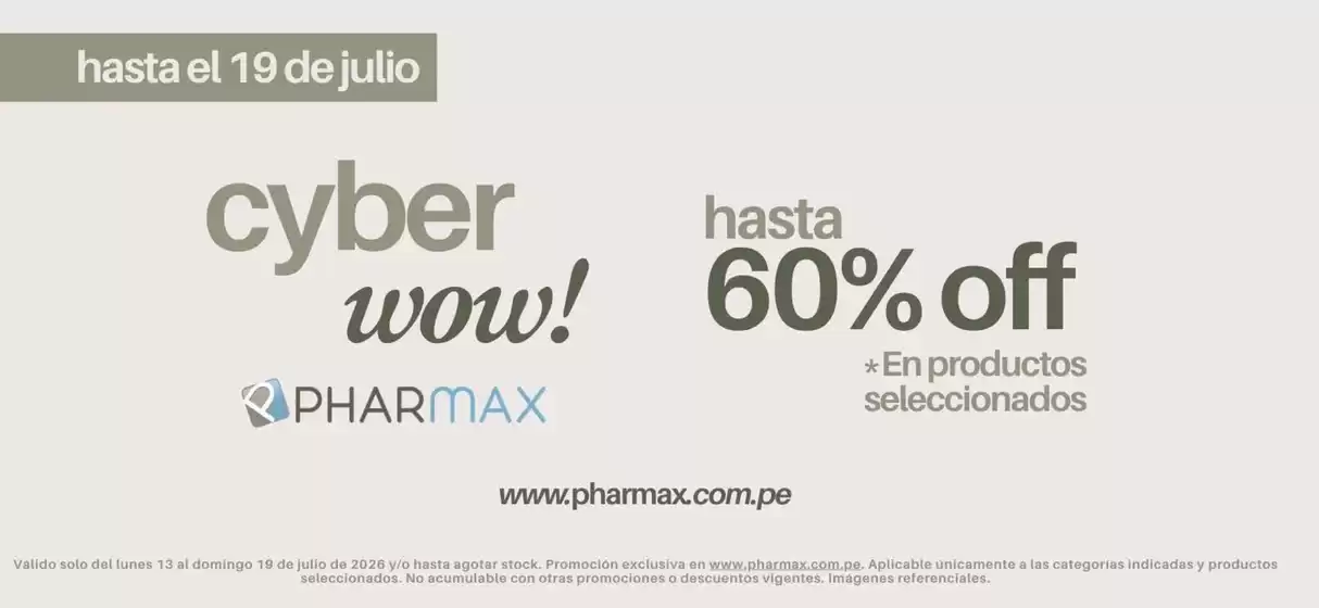 Catálogo Pharmax | Cyber wow | 2026-07-16T00:00:00.000Z - 2026-07-19T00:00:00.000Z