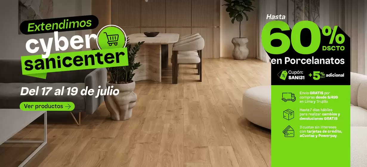 Catálogo Sanicenter en Arequipa | Excelente oferta para todos los clientes | 2026-07-17T00:00:00.000Z - 2026-07-19T00:00:00.000Z