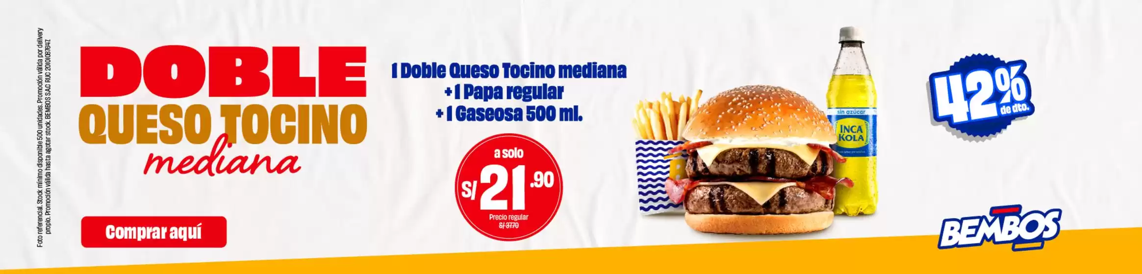 Catálogo Bembos | Ahorra ahora con nuestras ofertas | 2025-09-12T00:00:00.000Z - 2025-09-26T00:00:00.000Z