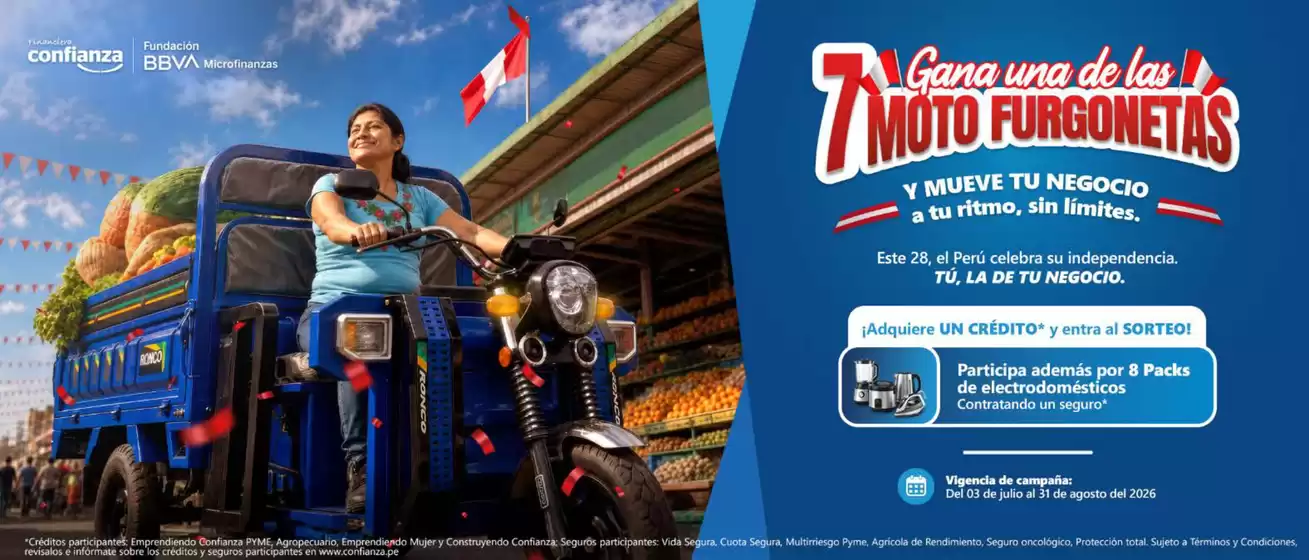 Catálogo Financiera Confianza | Gana una de las 7 moto furgonetas | 2026-07-21T00:00:00.000Z - 2026-08-31T00:00:00.000Z