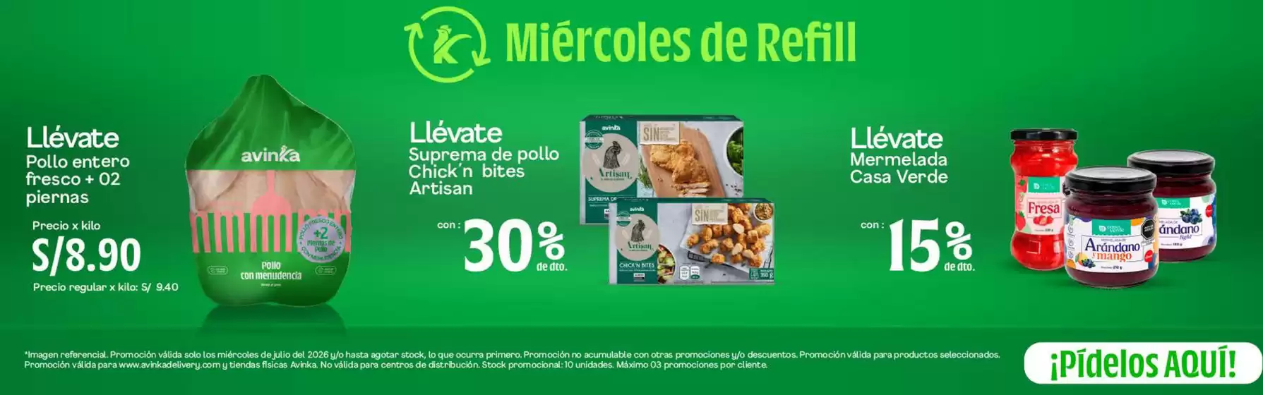 Catálogo Avinka | Miercoles de refill  | 2026-07-22T00:00:00.000Z - 2026-07-29T00:00:00.000Z
