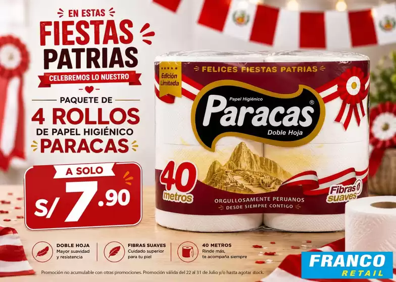Catálogo Franco Supermercado | En estas fiestas patrias! | 2026-07-23T00:00:00.000Z - 2026-07-31T00:00:00.000Z