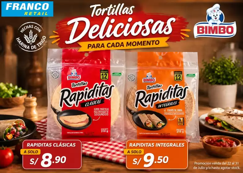 Catálogo Franco Supermercado | Tortillas deliciosas | 2026-07-23T00:00:00.000Z - 2026-07-31T00:00:00.000Z