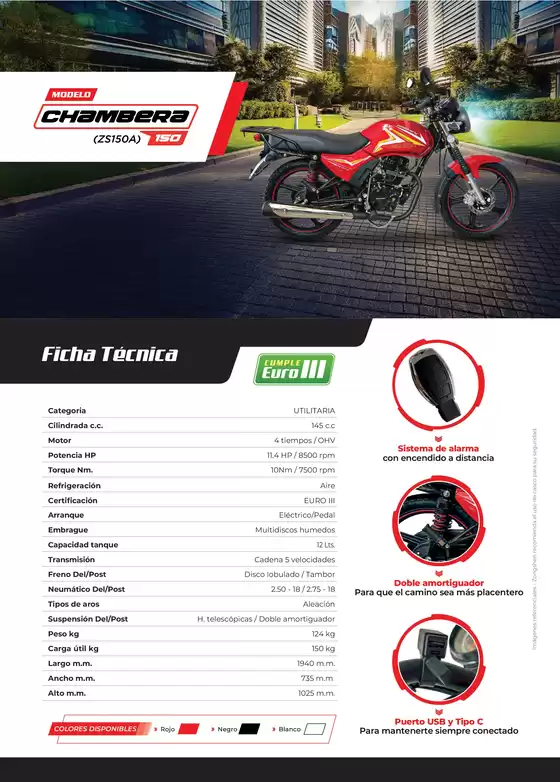 Catálogo Zongshen | CHAMBERA 150 | 2025-09-13T00:00:00.000Z - 2025-09-27T00:00:00.000Z