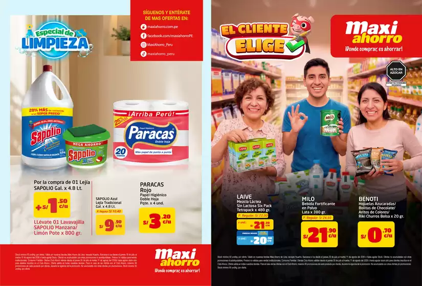 Catálogo MaxiAhorro | ENCARTE LIMA Del 30.07 al 11.08 | 2026-07-30T00:00:00.000Z - 2026-08-11T00:00:00.000Z