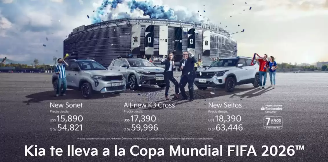 Catálogo Kia | Kia le lleva a la copa mundial fifa 2026 | 2026-07-30T00:00:00.000Z - 2026-07-31T00:00:00.000Z