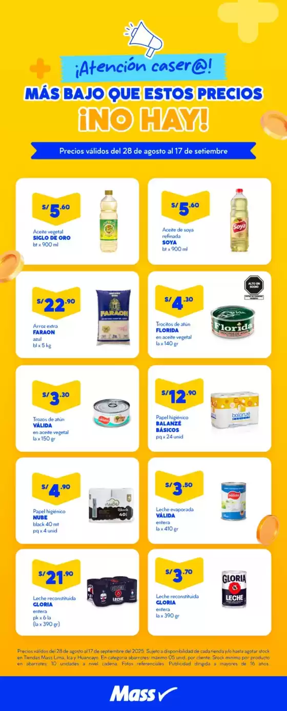 Catálogo Mass | Excelente oferta para todos los clientes | 2025-09-11T00:00:00.000Z - 2025-09-17T00:00:00.000Z