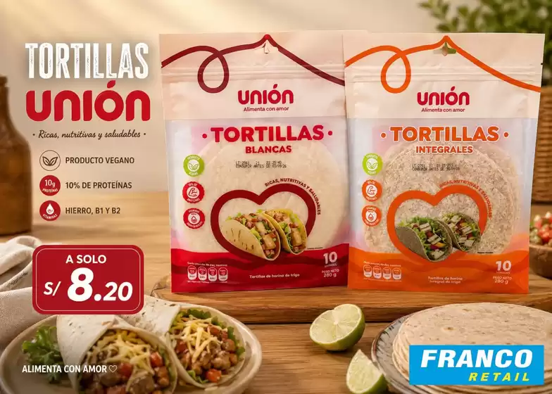 Catálogo Franco Supermercado | Tortillas union | 2026-08-03T00:00:00.000Z - 2026-08-31T00:00:00.000Z