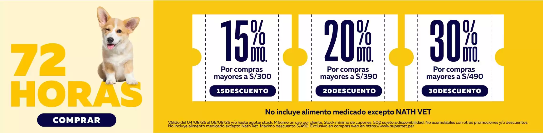 Catálogo Superpet en Abancay | Grandes descuentos en productos seleccionados | 2026-08-04T00:00:00.000Z - 2026-08-06T00:00:00.000Z