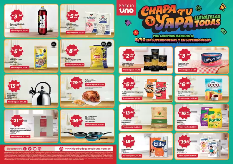 Catálogo Hiperbodega Precio Uno | Catálogo Hiperbodega Precio Uno. | 2025-09-15T00:00:00.000Z - 2025-09-29T00:00:00.000Z