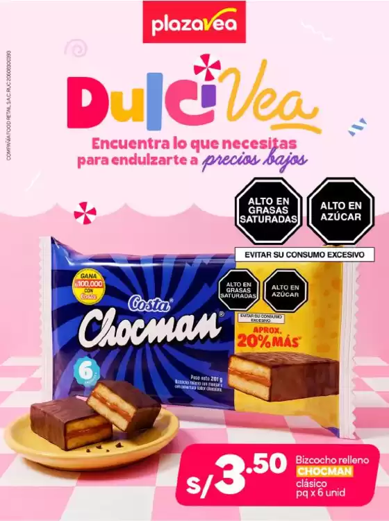 Catálogo Plaza Vea | Díptico Dulcivea 2 | 2026-08-06T00:00:00.000Z - 2026-08-16T00:00:00.000Z